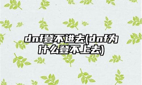 为什么dnf登不进去_为什么dnf登不进去老显示存档_1